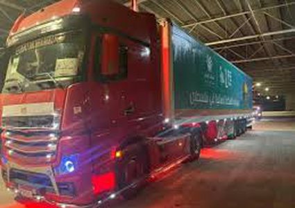 14 شاحنة محملة بمساعدات إنسانية تدخل قطاع غزة عبر معبر رفح