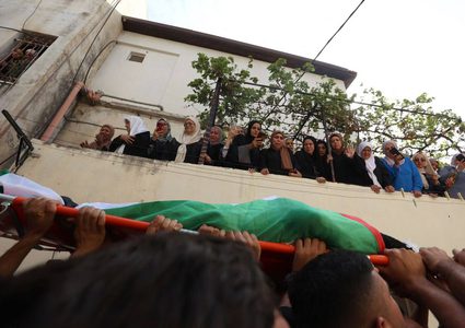 تشييع جثماني الشهيدين في زواتا، محمد أبو زر وجهاد صالح