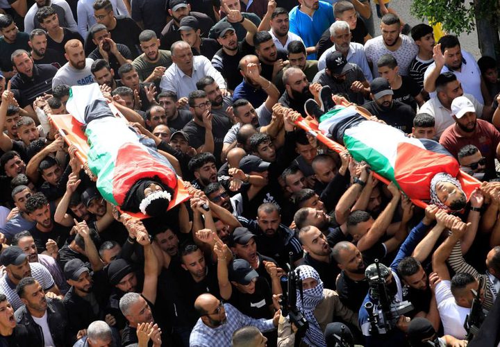 تشييع جثماني الشهيدين في زواتا، محمد أبو زر وجهاد صالح