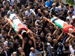 تشييع جثماني الشهيدين في زواتا، محمد أبو زر وجهاد صالح