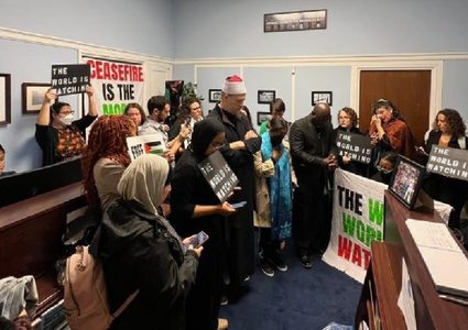 احتجاج ديمقراطي في مجلس النواب الأميركي على عدوان إسرائيل على غزة