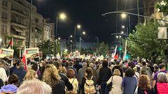 تظاهرة في اليونان تنديداً بعدوان الاحتلال المتواصل على غزة