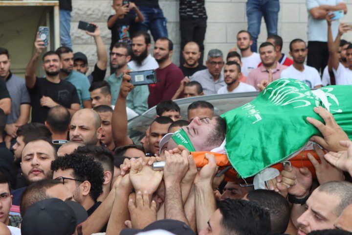 تشييع جثمان الشهيد عبد الحافظ في قلقيلية