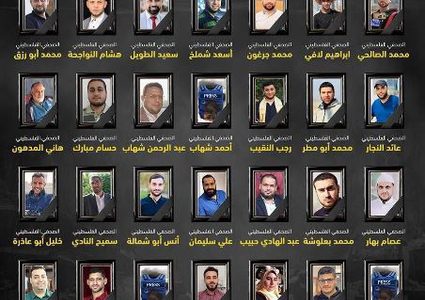 34 صحفيًا استشهدوا في العدوان الإسرائيلي على غزة منذ 7 أكتوبر الجاري