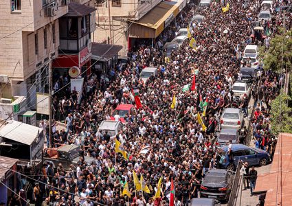 جماهير غفيرة تُشيع جثامين أربعة شهداء في جنين