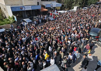 تشييع جثمان الشهيد ناصر البرغوثي في بلدة بيت ريما