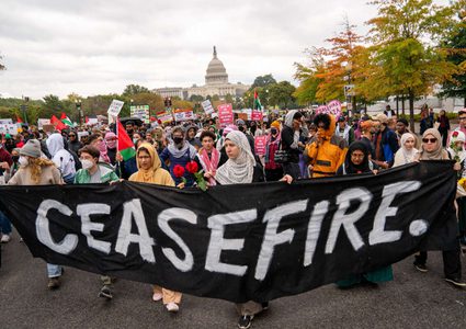 واشنطن: نشطاء يطالبون الكونغرس بمعارضة تقديم مساعدات عسكرية لإسرائيل