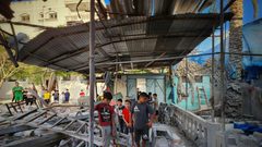 منزل عائلة كرد الذي قصفته طائرات الاحتلال في رفح جنوب قطاع غزة