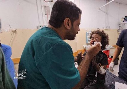 إصابات جراء غارات الاحتلال المكثفة على مناطق شمال غزة.