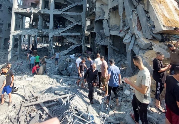 صور من المجزرة الإسرائيلية في الفالوجا قبل قليل