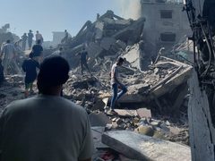 صور من المجزرة الإسرائيلية في الفالوجا قبل قليل