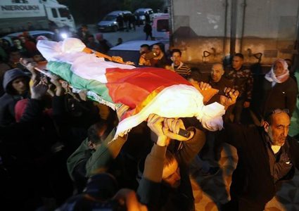 تشييع جثمان الشهيد الطفل محمد الجعبري في مدينة الخليل