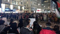 وقفة تضامنية في العاصمة النمساوية فيينا رفضا لمجازر الاحتلال على غزة.