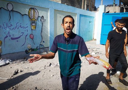 صور: آثار الدمار جراء القصف الصهيوني على مراكز الإيواء شمال قطاع غزة