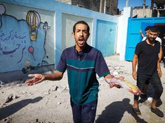 صور: آثار الدمار جراء القصف الصهيوني على مراكز الإيواء شمال قطاع غزة