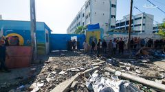 صور: آثار الدمار جراء القصف الصهيوني على مراكز الإيواء شمال قطاع غزة