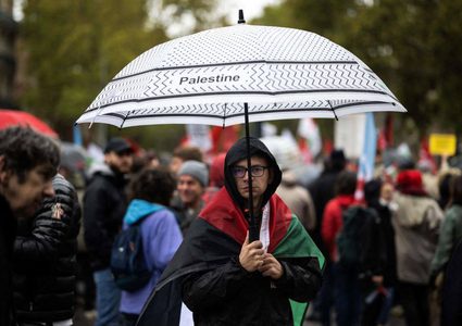 مظاهرة في مدينة تولوز الفرنسية دعماً لقطاع غزة وللمطالبة بوقف العدوان على غزة