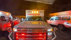 وصول عدد من سيارات الإسعاف، إهداء من دولة الكويت لغزة