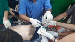 حالات ومشاهد مأساوية من المستشفى الإندونيسي شمال غزة مع استمرار القصف