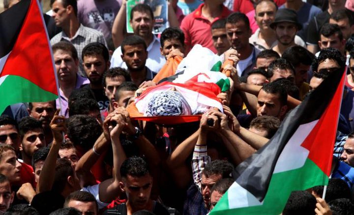 تشييع جثمان الشهيد وسام حمران في بلدة عرابة