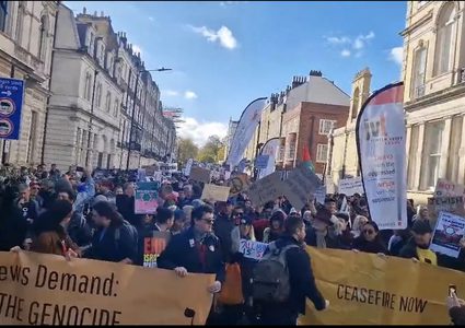 مئات الآلاف يتظاهرون في لندن للمطالبة بـوقف العدوان على غزة