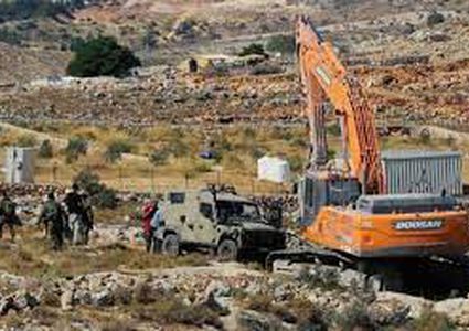 الاحتلال يستولي على حفار في الجبعة جنوب بيت لحم
