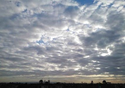 الطقس: أجواء غائمة جزئيا مع احتمال سقوط أمطار محلية