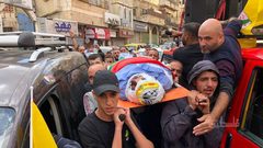 تشييع جثامين شهداء مخيم بلاطة في مدينة نابلس