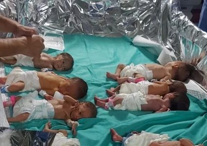 استشهاد ثلاثة أطفال خدج في مستشفى كمال عدوان شمال قطاع غزة