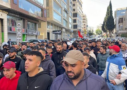 تشييع جثماني الشهيدين عيد والحافي في محافظة نابلس