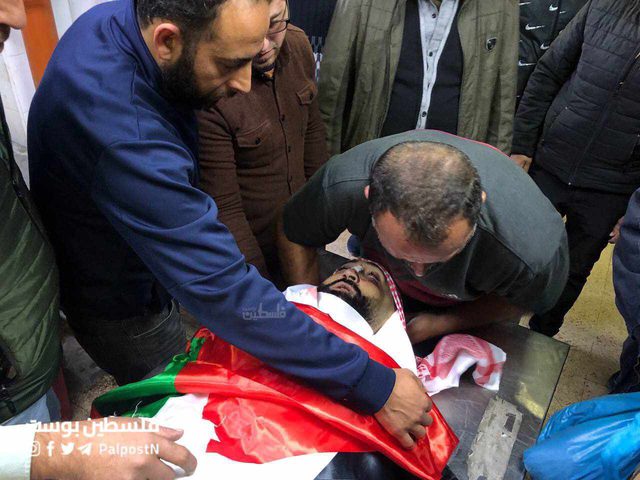 نابلس: تشييع جثمان الشهيد صنوبر في يتما جنوب نابلس