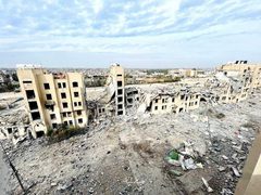 آثار الدمار الهائل في مناطق شمال قطاع غزة نتيجة القصف الإسرائيلي