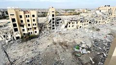 آثار الدمار الهائل في مناطق شمال قطاع غزة نتيجة القصف الإسرائيلي