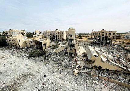 آثار الدمار الهائل في مناطق شمال قطاع غزة نتيجة القصف الإسرائيلي