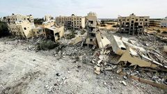 آثار الدمار الهائل في مناطق شمال قطاع غزة نتيجة القصف الإسرائيلي