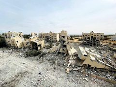 آثار الدمار الهائل في مناطق شمال قطاع غزة نتيجة القصف الإسرائيلي