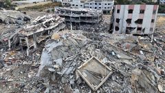 تدمير أكثر من ٣٠ برج سكني بشكل كامل في مدينة الزهراء جنوب مدينة غزة