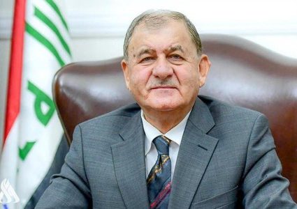 الرئيس العراقي يؤكد موقف بلاده الداعم للقضية الفلسطينية والرافض لعدوان الاحتلال