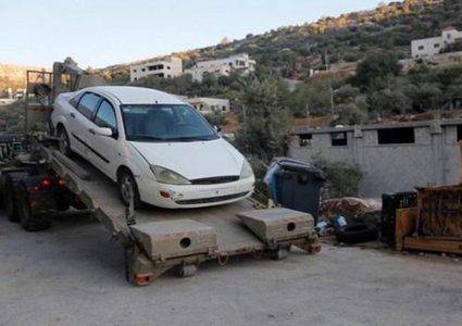 الاحتلال يستولي على مركبة في قبلان جنوب نابلس