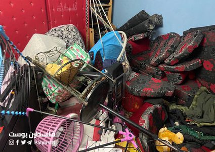 بالصور: الخراب الذي خلفه جيش الاحتلال عقب اقتحام منازل المواطنين في بلاطة