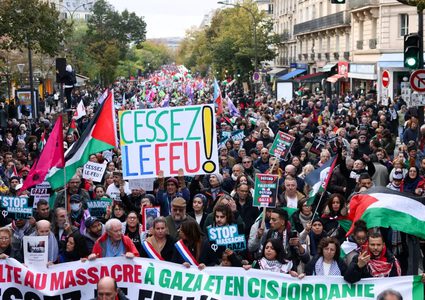 مظاهرات في عواصم أوروبية منددة بالعدوان الإسرائيلي المتواصل على قطاع غزة