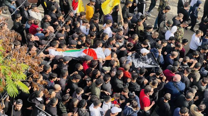 تشييع جثمان الشهيد الطفل محمود زعول في حوسان غرب بيت لحم