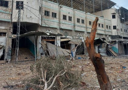 غزة:آثار دمار  عدوان الاحتلال في شارع البساتين ومنطقة البرهان في حي الزيتون