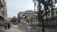 غزة:آثار دمار  عدوان الاحتلال في شارع البساتين ومنطقة البرهان في حي الزيتون