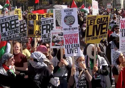 مظاهرات في الولايات المتحدة تطالب بإنهاء الدعم العسكري لإسرائيل