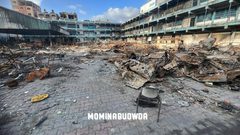 مدرسة خليفة بن زايد التي دمرها و حرقها الإحتلال الإسرائيلي شمال قطاع غزة