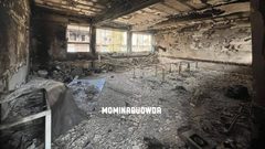 مدرسة خليفة بن زايد التي دمرها و حرقها الإحتلال الإسرائيلي شمال قطاع غزة