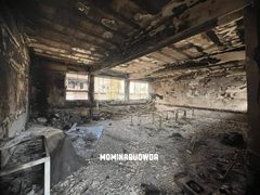 مدرسة خليفة بن زايد التي دمرها و حرقها الإحتلال الإسرائيلي شمال قطاع غزة