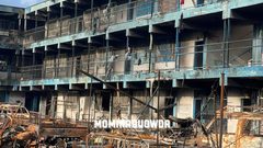 مدرسة خليفة بن زايد التي دمرها و حرقها الإحتلال الإسرائيلي شمال قطاع غزة