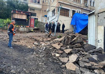 جانب من الدمار الذي أحدثته قوات الاحتلال خلال اقتحامها مخيم نور شمس فجر اليوم